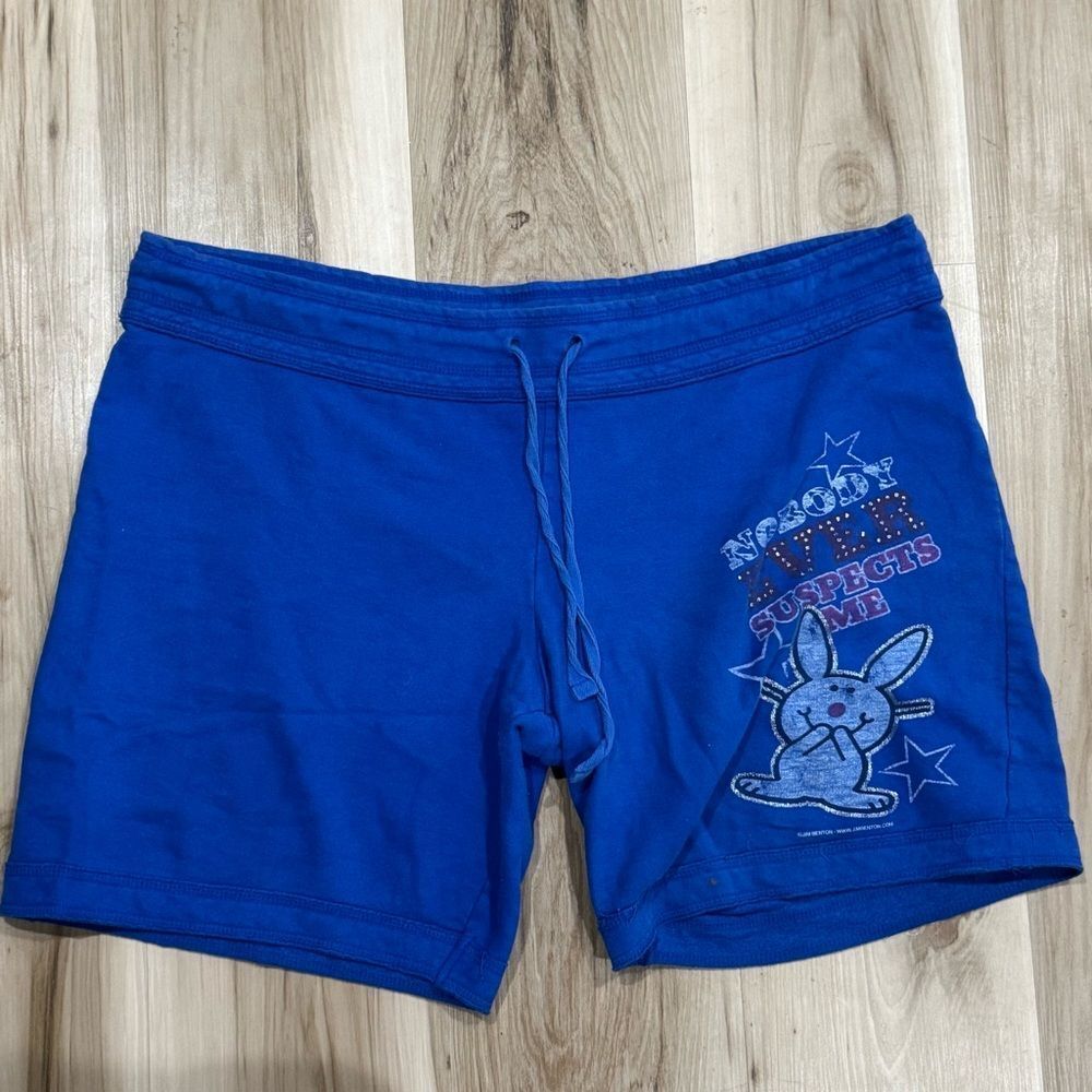 Happy Bunny Y2K Blue Sweat Shorts Women’s XL